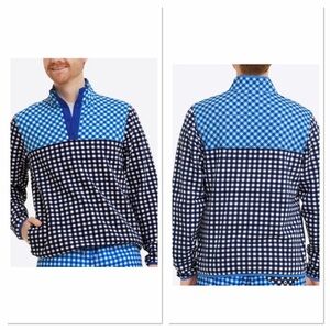 Draper James X Lands End Gingham Checked Mens Pullover